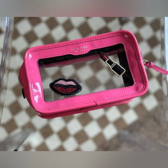 Victoria's Secret Makeup Bag Pink/Clear - Picture 2 of 5